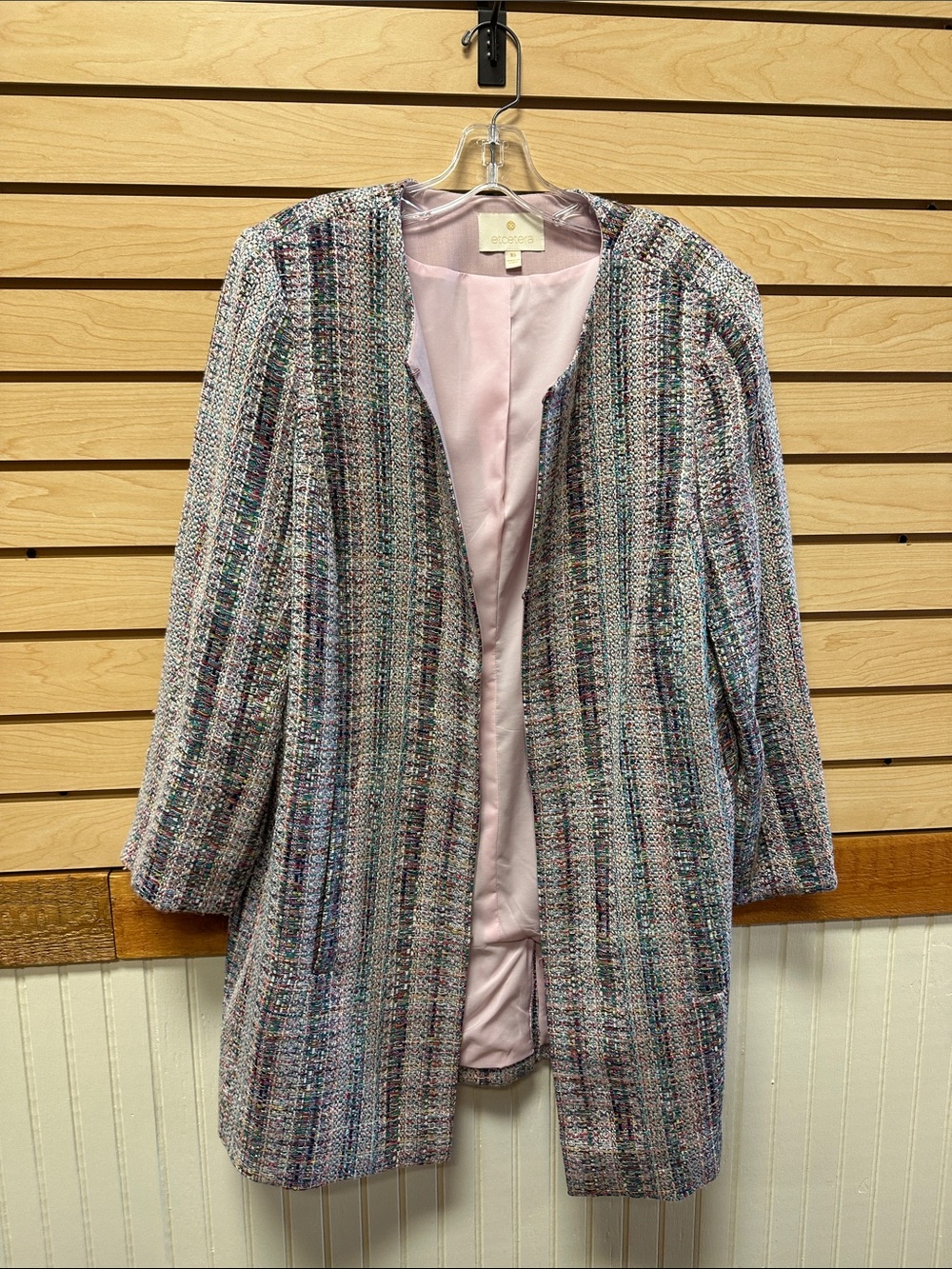 Etcetera Tweed Open-Front Blazer
